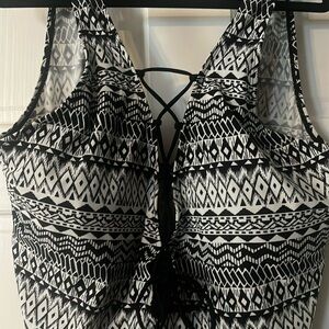 Never worn black and white bathing suit